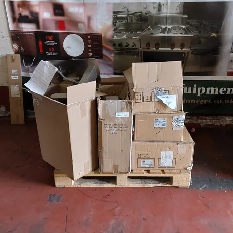 PALLET OF CATERING PRODUCTS. INCLUDES BRAVILOR B20 TOWER, DISPENSER BEVERAGE TAPS/PLATES ETC