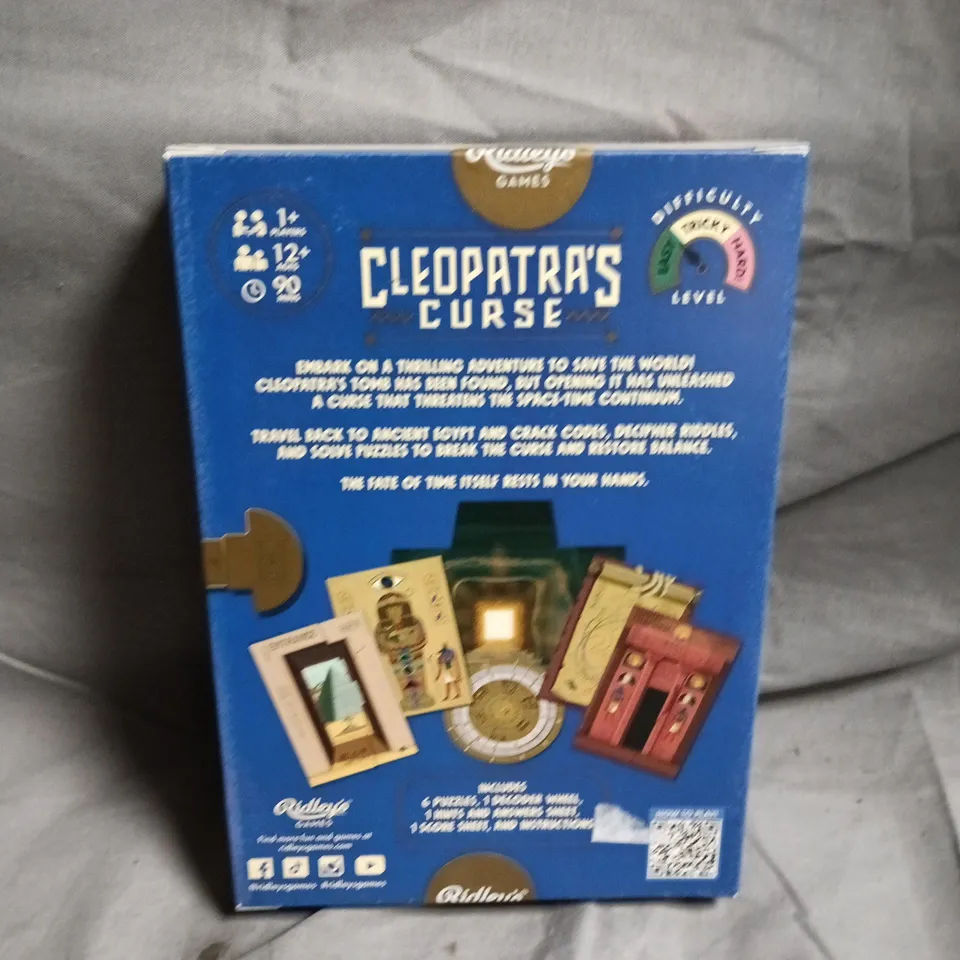 SEALED CLEOPATRA’S CURSE ESCAPE ROOM GAME – TIMESCAPE, BLUE BOX