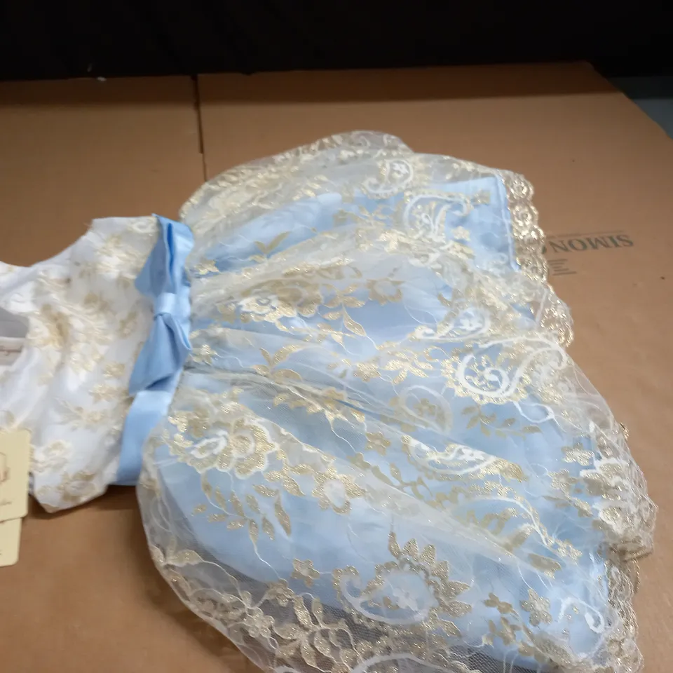 MESH GOLD EMBELLISHED KIDS DRESS - 24M