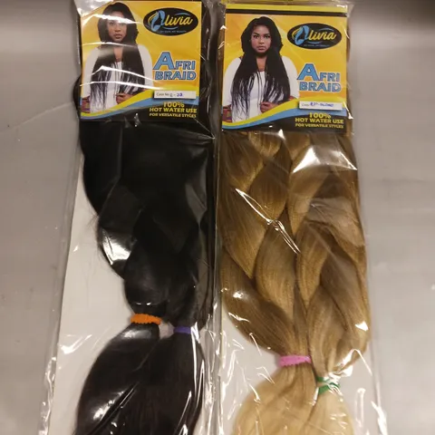 APPROXIMATELY 20 SEALED OLIVIA AFRI BRAID HAIR PIECES - #27 & B-33