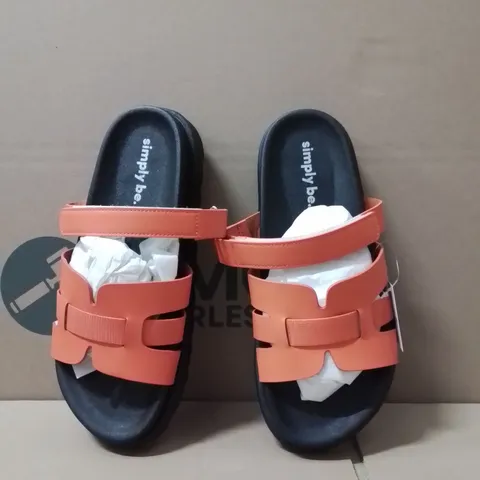 BOXED BRAND NEW APPROXIMATELY 6 SIMPLY BE PHEOBE WIDE SHOES ORANGE SIZE 7