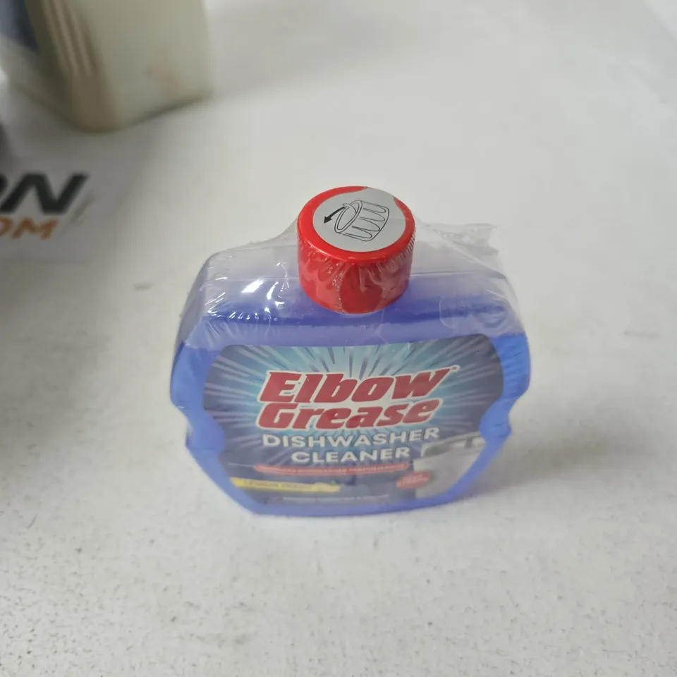 APPROXIMATELY 4 ASSORTED LIQUIDS INCLUDING ECOVER WASHING LIQUID AND ELBOW GREASE DISHWASHER CLEANER