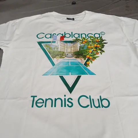 CASABLANCA TENNIS CLUB X STUSSY GRAPHIC TEE - SIZE M