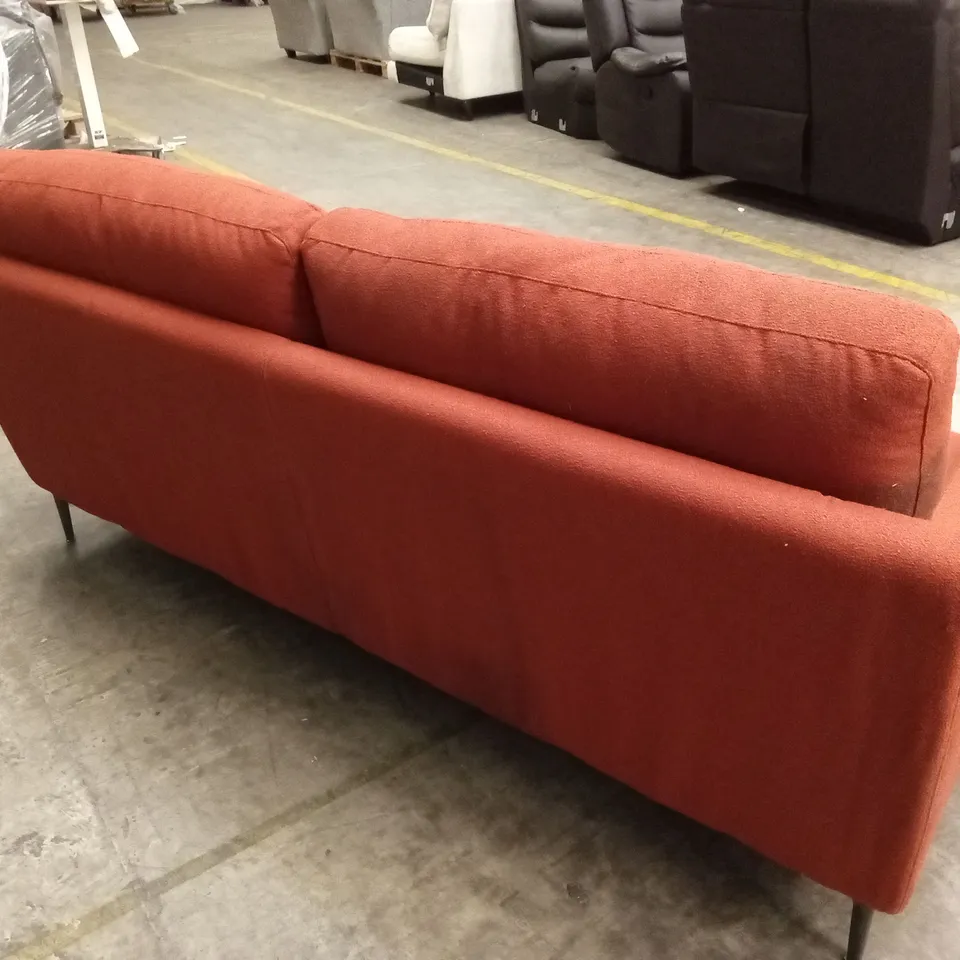 QUALITY DESIGNER ITALIAN MADE ALESSANDRO 3 SEATER FABRIC SOFA - LOBSTER