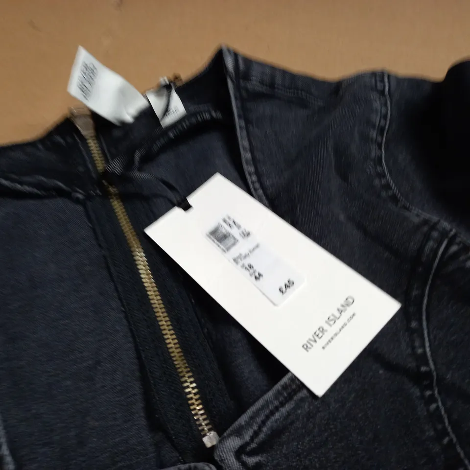 RIVER ISLAND DENIM SLEEVED DRESS - UK 18