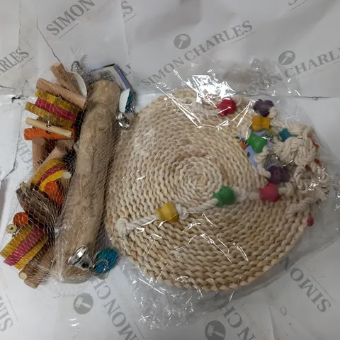 LOT OF 2 LARGE BIRD CAGE TOYS 