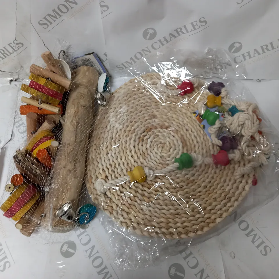LOT OF 2 LARGE BIRD CAGE TOYS 