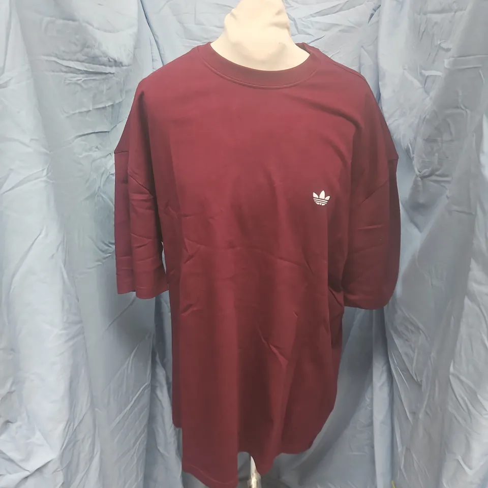 ADIDAS MAROON T‑SHIRT – UK M