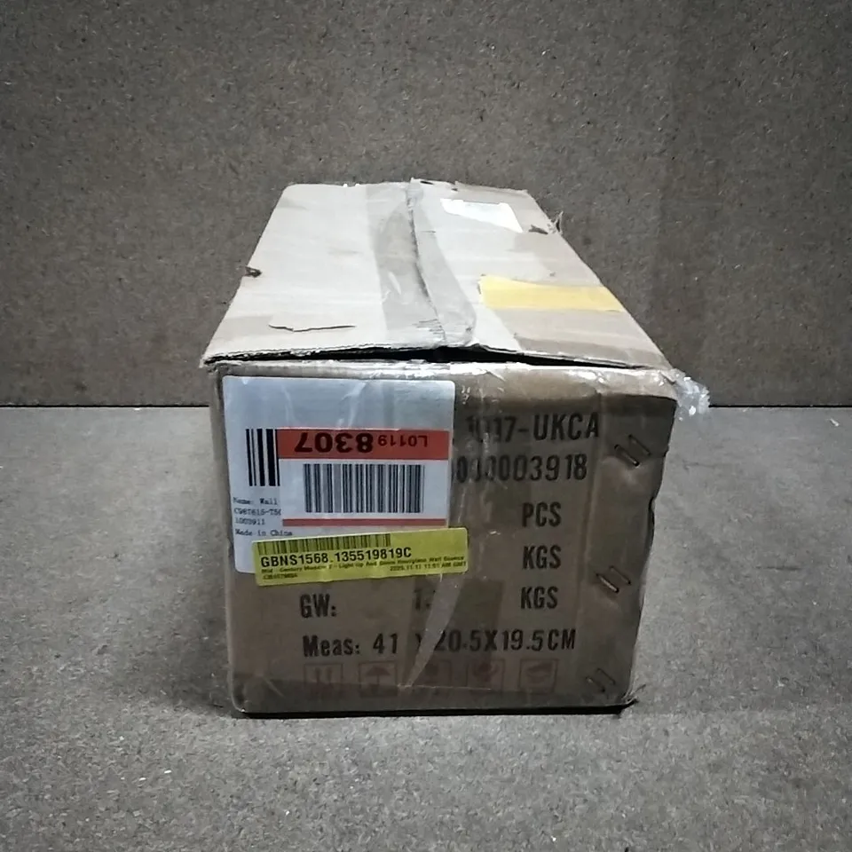 BOXED MID-CENTURY MODERN 2-LIGHT UP AND DOWN HOURGLASS WALL SCONCE