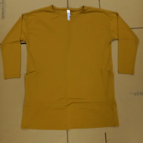 LOT OF 8 BRAND NEW MARLA WYNNE LUXE JERSEY MUSTARD LONGLINE TUNICS SIZE XL