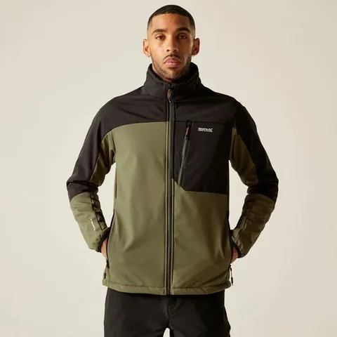 BRAND NEW REGATTA MEN'S MOUNTDALE SOFTSHELL JACKET | OLIVE NIGHT/BLACK XXL
