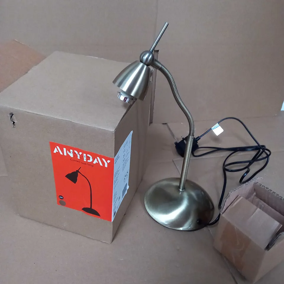 JOHN LEWIS ANTIQUE BRAS CONTACT TASK LAMP
