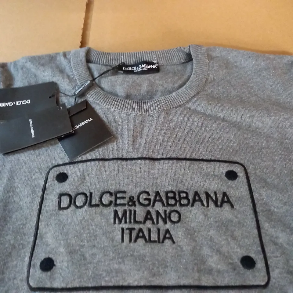 DOLCE & GABBANA GREY JUMPER - XL