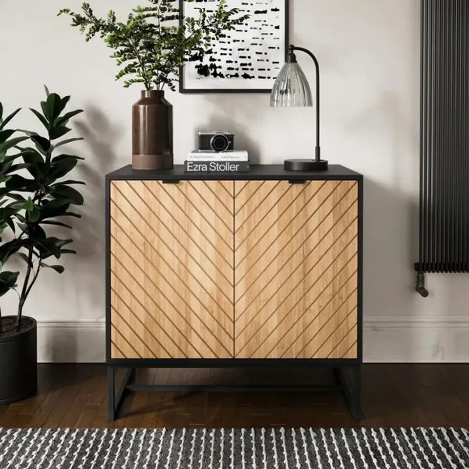 BOXED NIXON 2 DOOR SIDEBOARD (1 BOX)