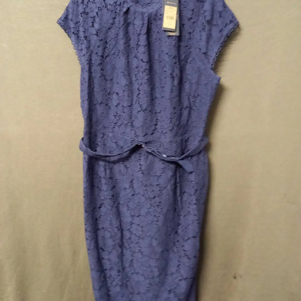 PHASE EIGHT AURORA LACE DRESS IN NAVY - UK 20