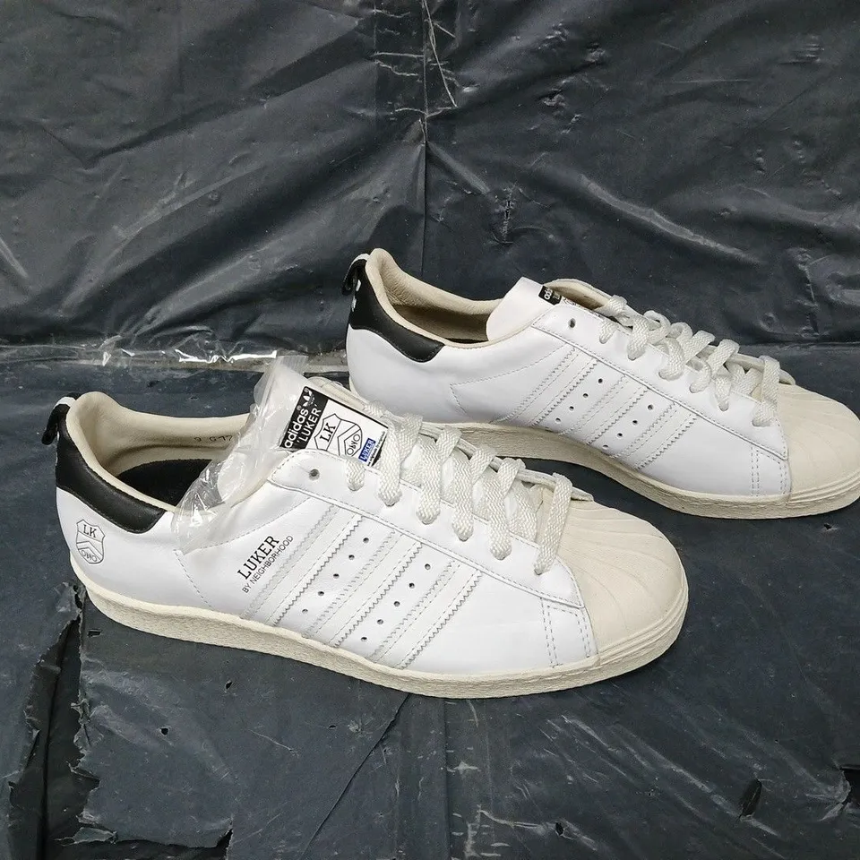 UNBOXED PAIR OF ADIDAS LUKER BY THE NEIGHBOURHOOD WHITE UK 9