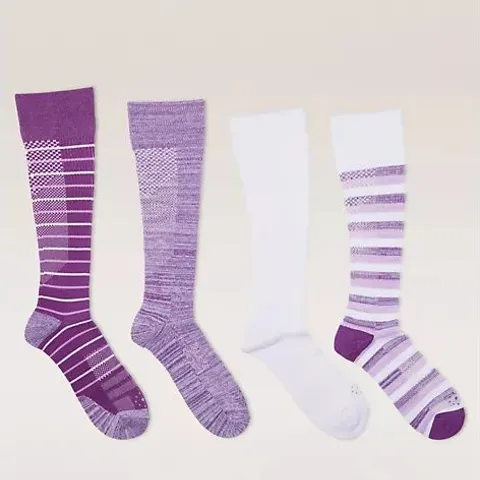 TOMMIE COPPER SET OF 4 INFRARED COMPRESSION ANKLE SOCKS UK M