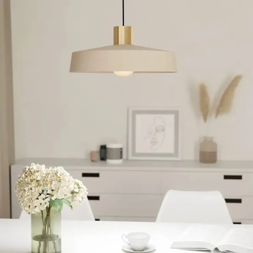 BOXED EGLO VALDIOLA ROUND STEEL PENDANT LIGHT