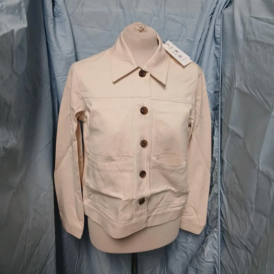 WHISTLES MIA POCKET DETAIL JACKET – UK 8 (EU 36), BEIGE