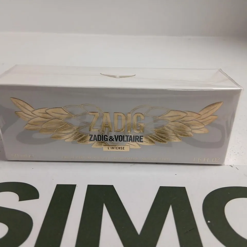 BOXED AND SEALED ZADIG ZADIG AND VOLTAIRE L'INTENSE EAU DE PARFUM INTENSE 50ML