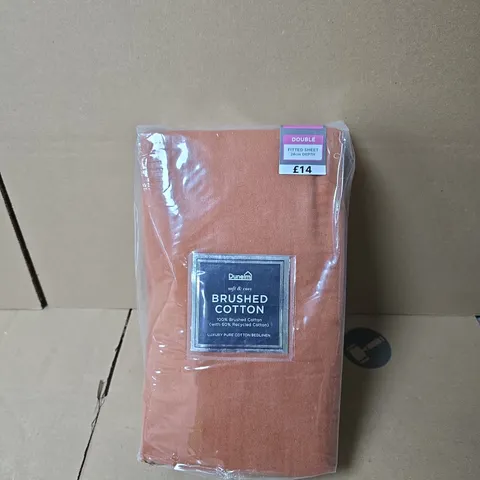 DUNELM BRUSHED COTTON FITTED SHEET – DOUBLE, 28CM DEPTH