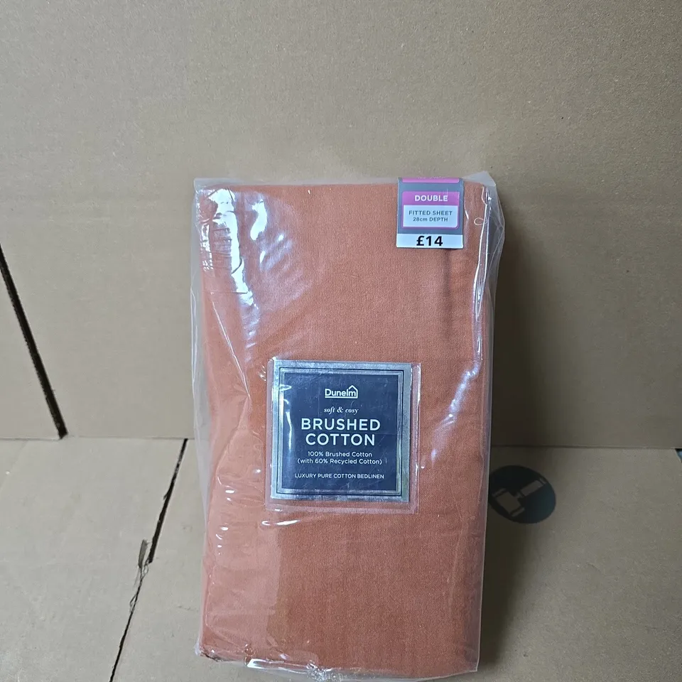 DUNELM BRUSHED COTTON FITTED SHEET – DOUBLE, 28CM DEPTH