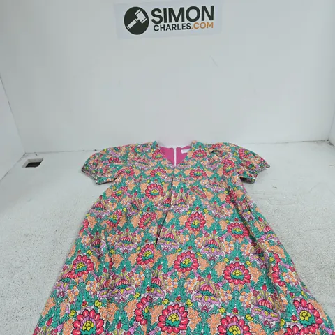 HELENE BERMAN LONDON FLORAL DRESS, UK 12, MADE IN ENGLAND