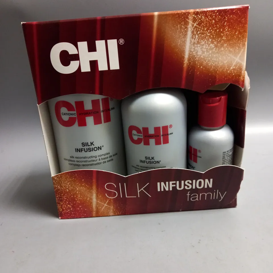 BOXED CHI SILK INFUSION FAMILY HAIR CARE GIFT SET