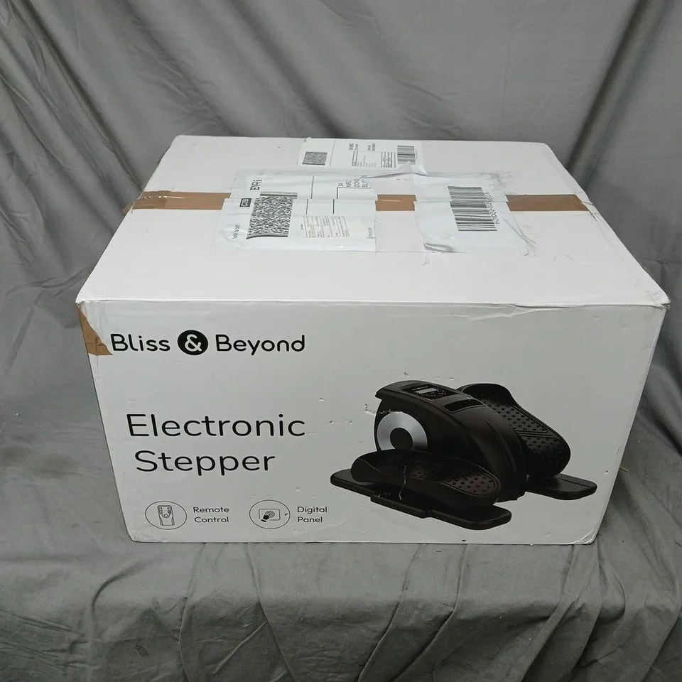 BOXED BLISS & BEYOND ELECTRONIC STEPPER IN BLACK