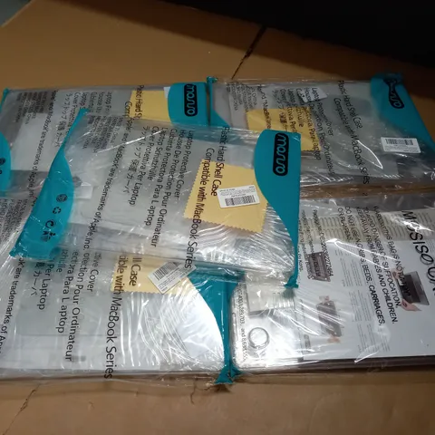 LOT OF 5 MOSISO PLASTIC HARD SHELL CASES - MACBOOK SERIES COMPATIABLE