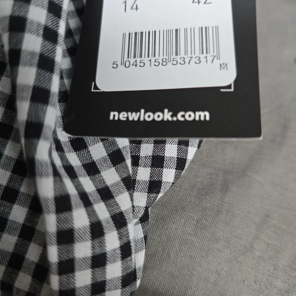 NEW LOOK WOMEN'S GINGHAM CHECK SKIRT – UK 14