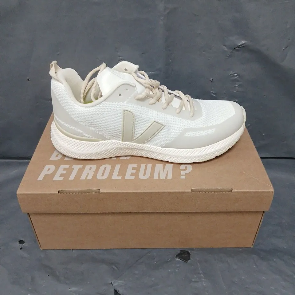 BOXED PAIR OF VEJA IMPALA EGGSHELL TRAINERS - 6