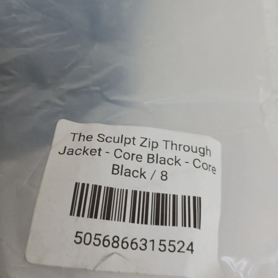REASN THE SCULPT ZIP THROUGH JACKET – CORE BLACK UK 8 