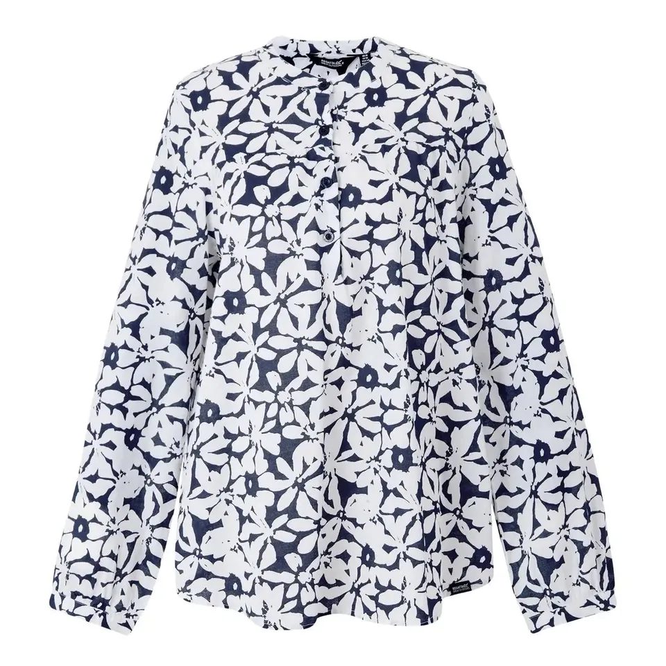 BRAND NEW REGATTA WOMAN'S SHIRT NATINE NAVY WHITE FLORAL UK 18