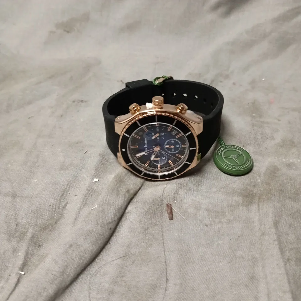 MANN EGERTON ASTRO ROSE BLUE WATCH 