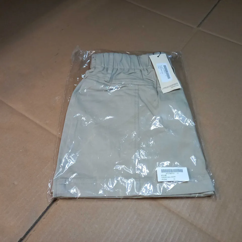 PACKAGED LUXE TO KILL STONE CARGO MINI SKIRT - SIZE 10