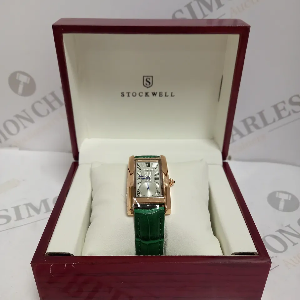 STOCKWELL WATCH – TEXTURED DIAL WITH SUB DIAL MINUTE HAND – LEATHER STRAP