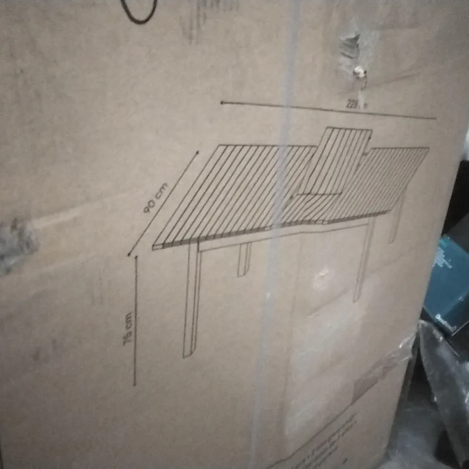 BOXED DENIA WOODEN EXTENDING DINING TABLE 