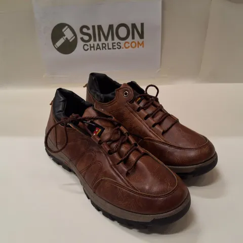 HAND-STITCHED LEATHER SHOES, MEN HIKING SHOES - UK 9.5