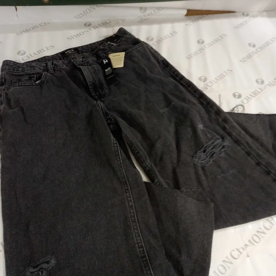 DENIM BY TU WIDE LEG JEANS IN WASHED BLACK - 12S