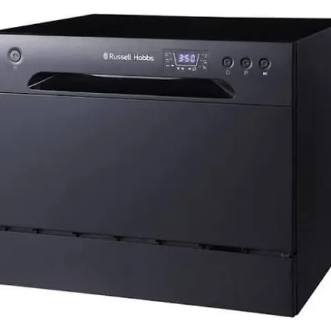 BOXED RUSSELL HOBBS RH6TTDW0D1B TABLE TOP DISHWASHER - BLACK
