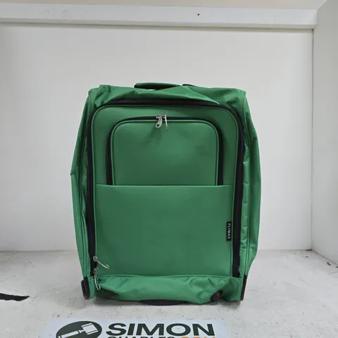 Flymax green luggage bag with multiple compartments