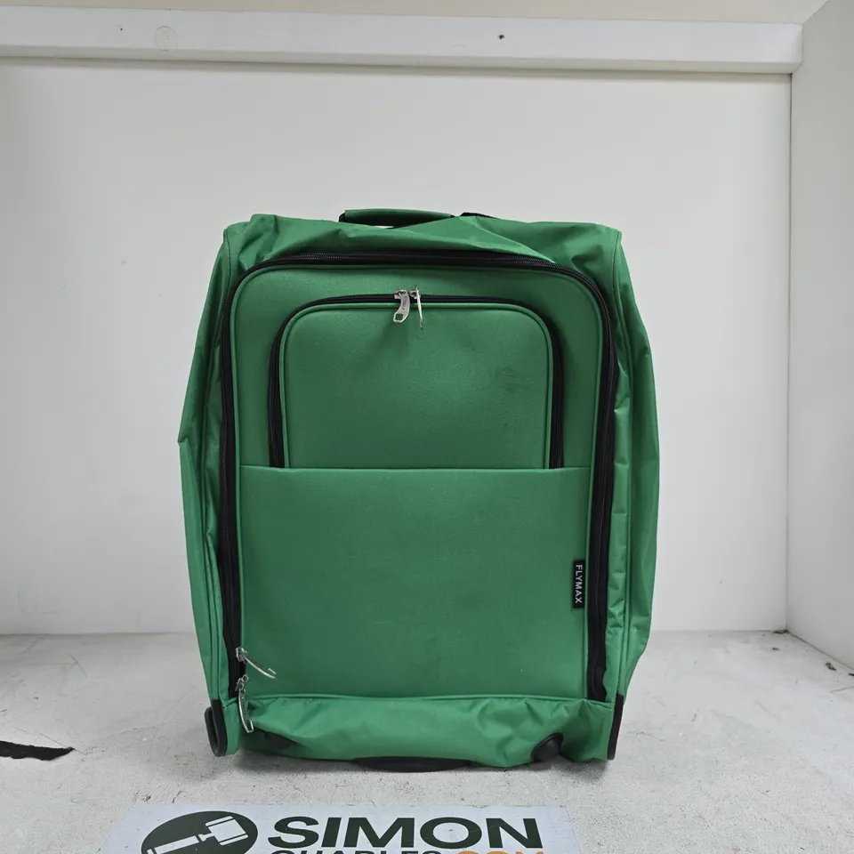 Flymax green luggage bag with multiple compartments
