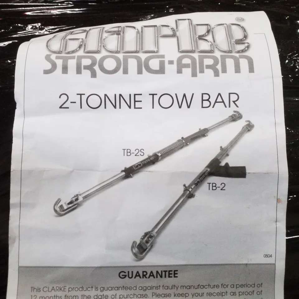 CLARKE TB-2S TOWING BAR WITH SPRING DAMPER