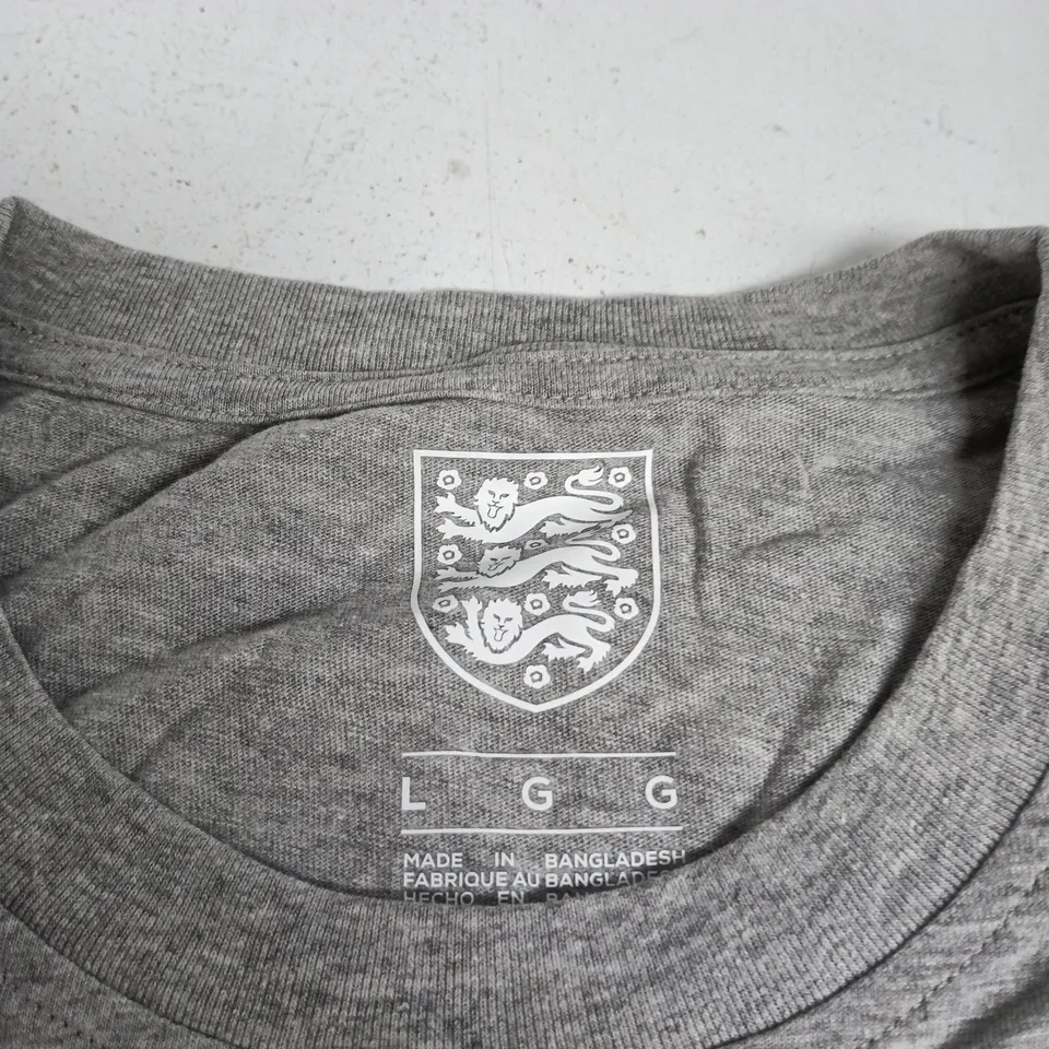 ENGLNAD OFFICIAL MERCHANDISE GREY T-SHIRT WITH ENGLAND CREST – LGG (BANGLADESH-MADE)