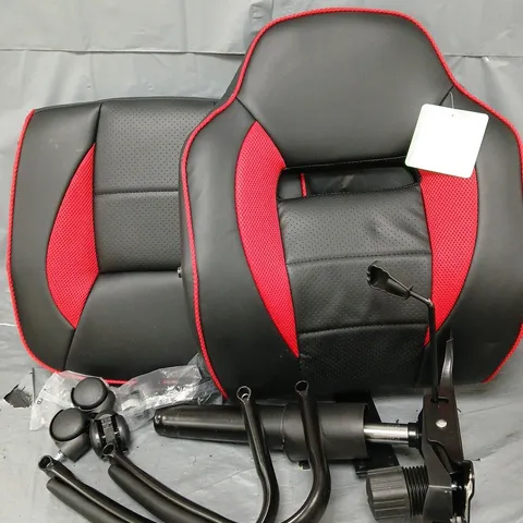MID BACK OFFICE GAMING CHAIR IN RED/BLACK