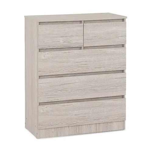 BOXED MALVERN 3+2 DRAWER CHEST - URBAN SNOW (2 BOXES)
