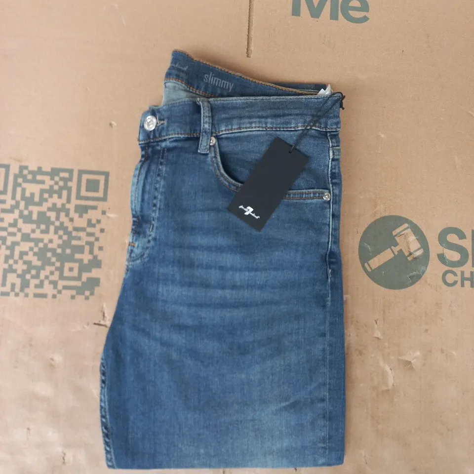7 FOR ALL MANKIND - SLIMMY JEANS IN BLUE SIZE 34