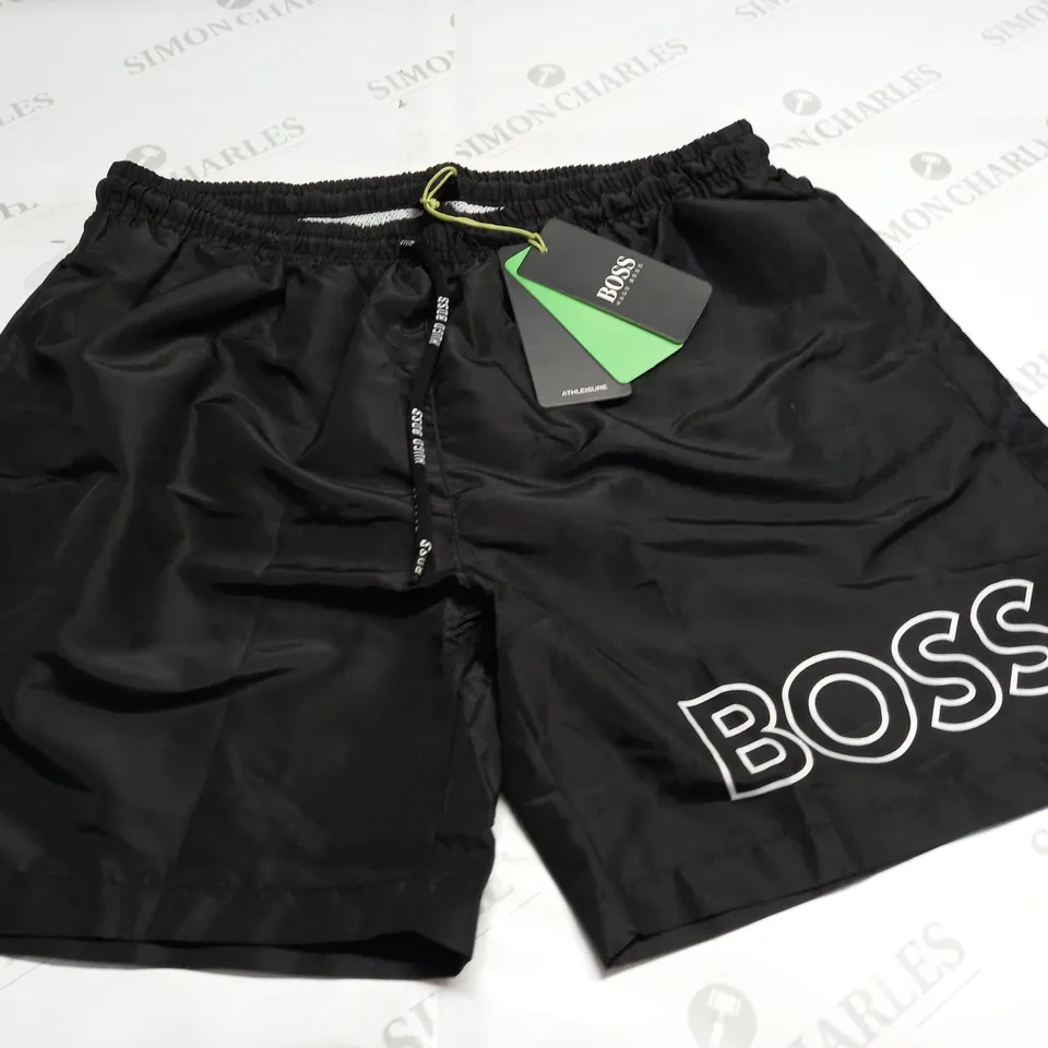HUGO BOSS ATHLEISURE BLACK SHORTS - L