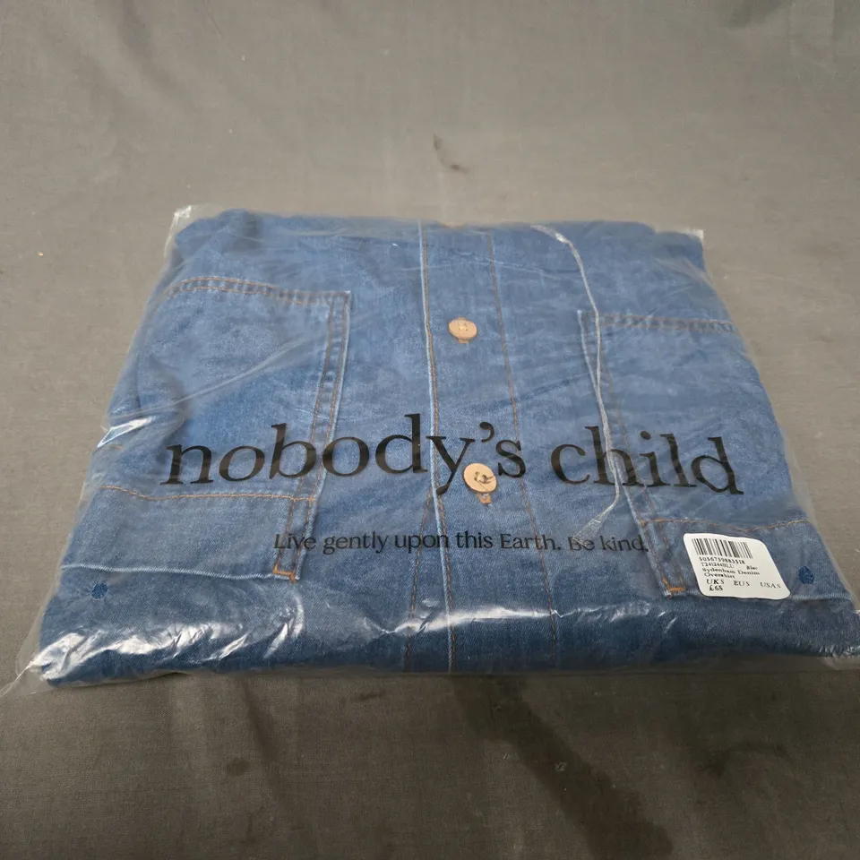 BAGGED NOBODYS CHILD SYDENHAM DENIM OVERSHIRT SIZE S